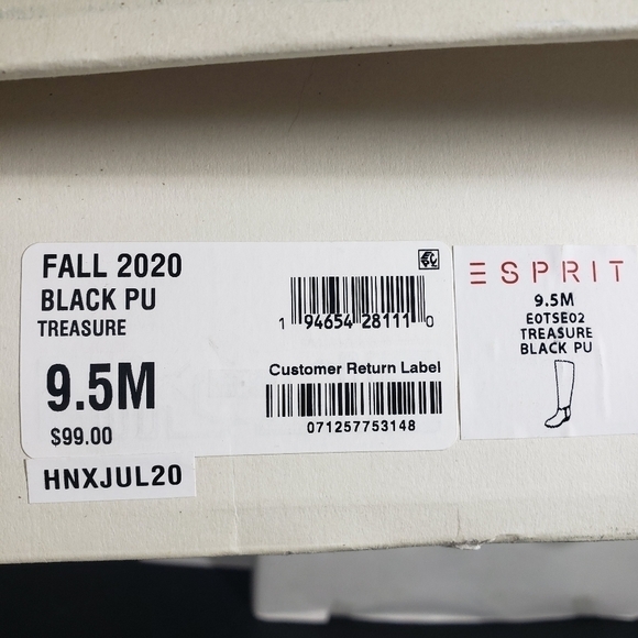 Esprit Treasure Black Faux Leather Tall Boots Sz 9.5M - Picture 13 of 13